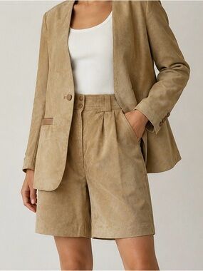 MATCHING SET Vintage Danier Suede 2-Piece Blazer & Shorts Set Made in Canada